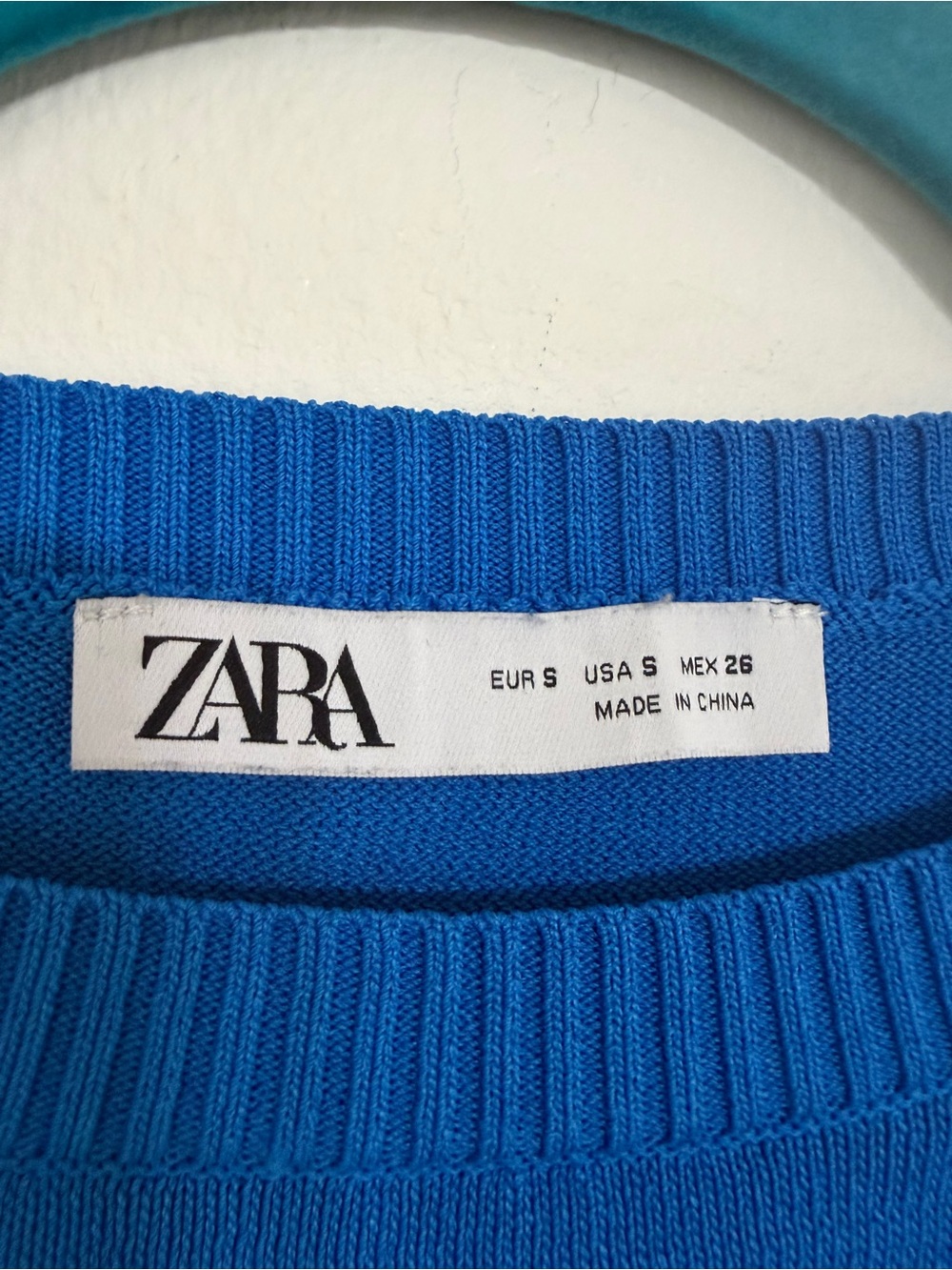 Zara Electric Blue Ribbed Knit Sleeveless Top - Picture 2 of 4